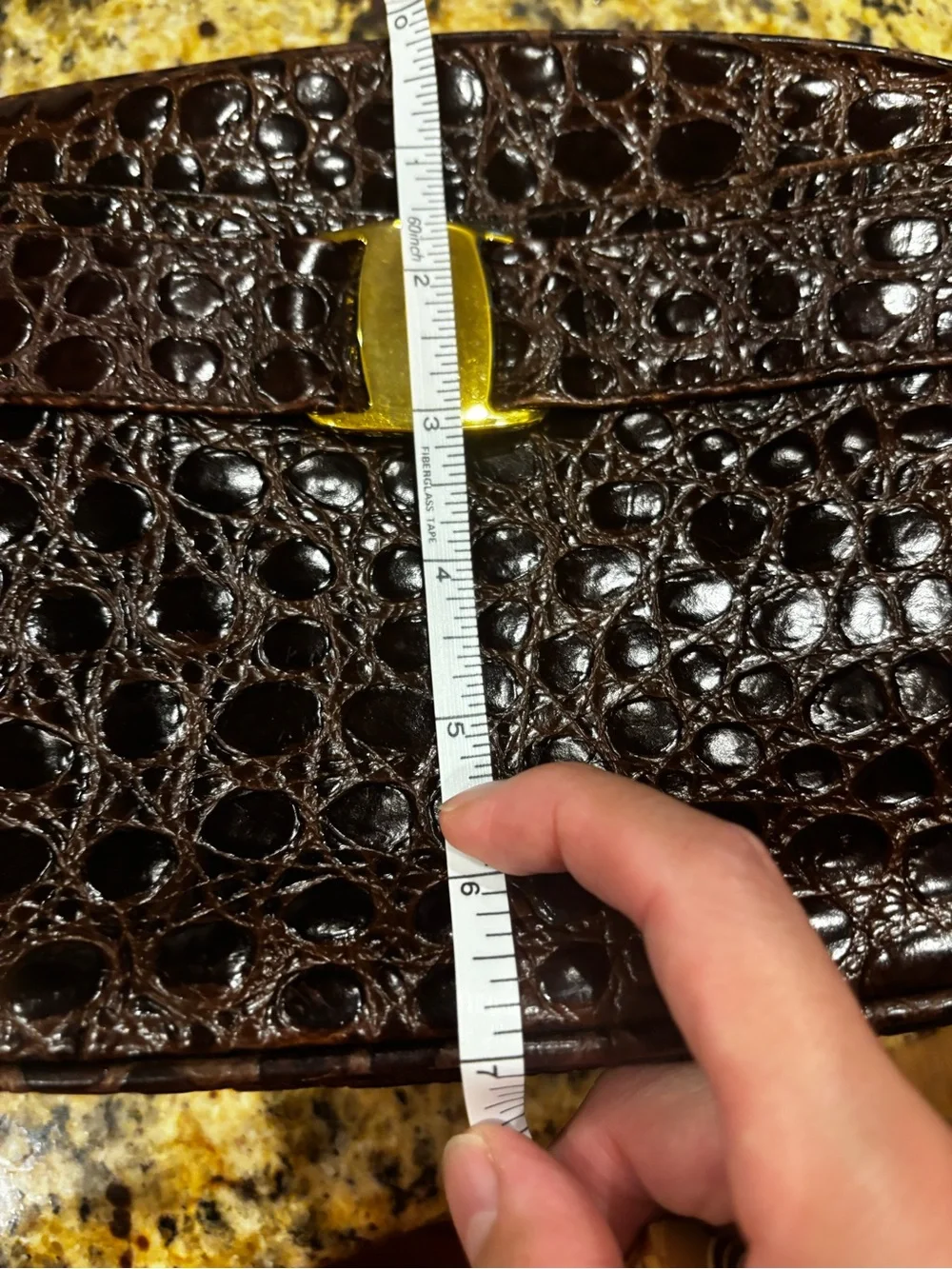 Salvatore Ferragamo crossbody croc leather - Picture 14 of 15